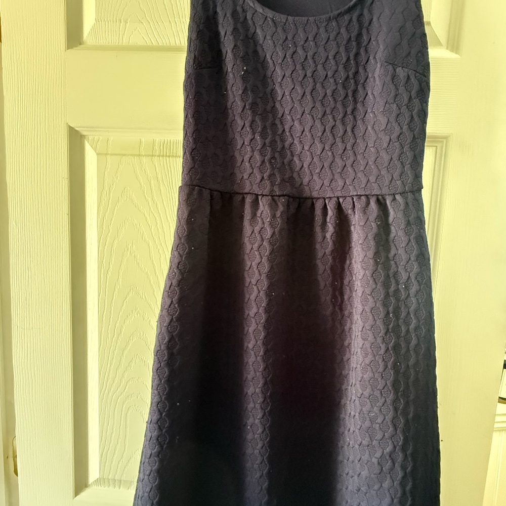 Maeve navy Sleeveless A-Line Midi Dress